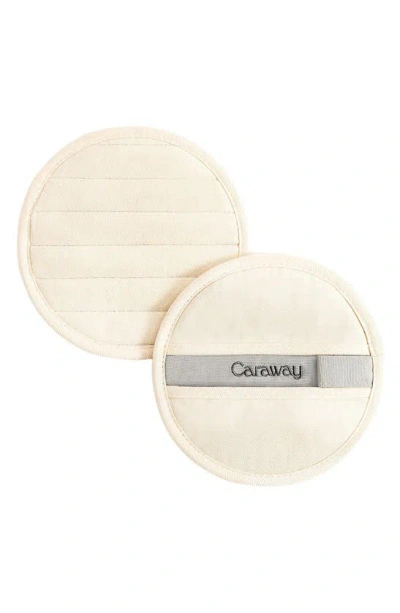 Caraway Set Of 2 Cotton Potholders In Cream