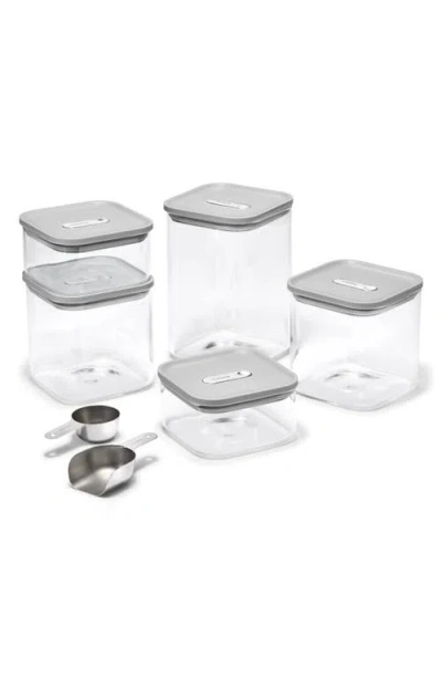 Caraway Set Of 5 Airtight Storage Containers In Gray