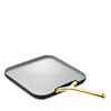 Caraway Square Flat Griddle With Gold Handles In Black