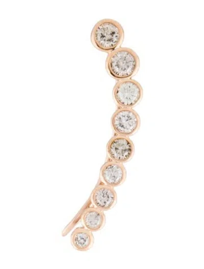 Pre-owned Carbon & Hyde 14k Diamond Cinderella Ear Climber In Multi