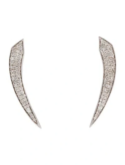 Pre-owned Carbon & Hyde 14k Diamond Ear Climber Earrings In Multicolor