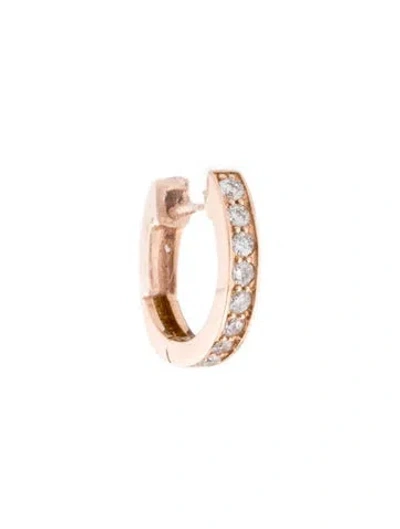 Pre-owned Carbon & Hyde 14k Diamond Huggie Single Earring In Multicolor