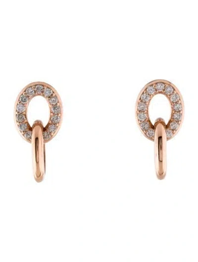 Pre-owned Carbon & Hyde 14k Diamond Linked Drop Earrings In Multi