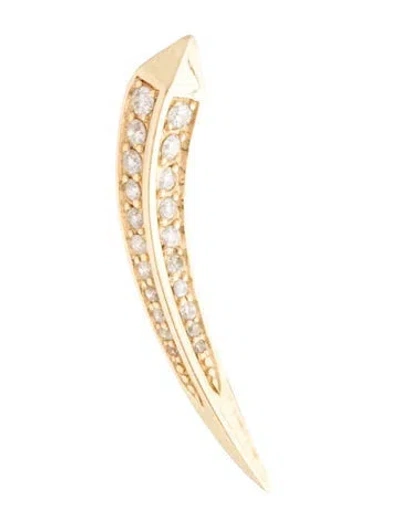 Pre-owned Carbon & Hyde 14k Diamond Unicorn Left Single Ear Climber In Multicolor