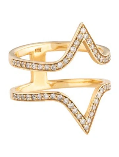 Pre-owned Carbon & Hyde 14k Diamond Viceroy Ring In Multicolor