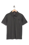 Carbon + Craft Grid Jacquard Polo In Gray