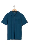 Carbon + Craft Grid Jacquard Polo In Transparent