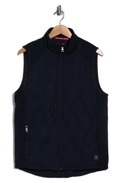 Carbon + Craft Onion Quilted Vest In Blue