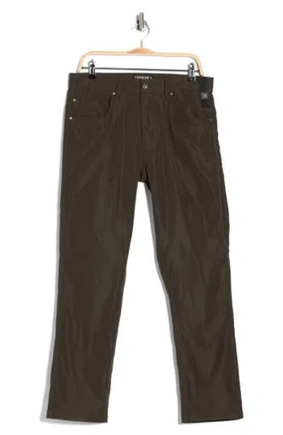 Carbon + Craft Water Resistant Five-pocket Utility Pants In Black