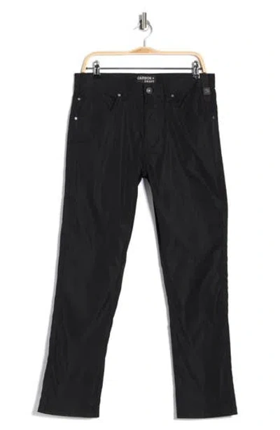 Carbon + Craft Water Resistant Five-pocket Utility Pants In Black