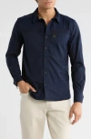 Carbon + Craft Water Resistant Technical Button-up Shirt In Blue