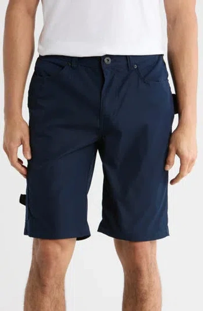 Carbon + Craft Water Resistant Technical Carpenter Shorts In Blue
