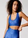 Carbon38 Action Bra 2.0 In Leopard Takara Shine In Blue