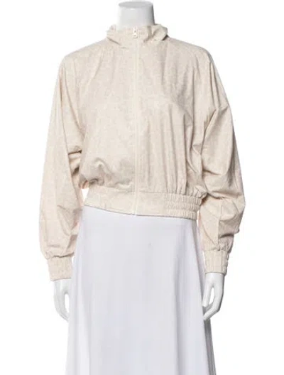 Pre-owned Carbon38 Animal Print Bomber Jacket In Neutrals
