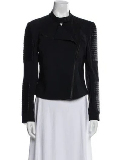 Pre-owned Carbon38 Biker Jacket In Black