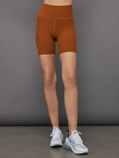 Carbon38 Biker Short In Melt In Caramel Cafe