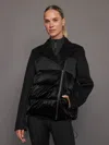 Carbon38 Blazer Puffer In Black