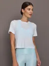 Carbon38 Boxy Crop Tee In White