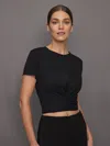 Carbon38 Cap Sleeve Top In Black