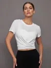 Carbon38 Cap Sleeve Top In White