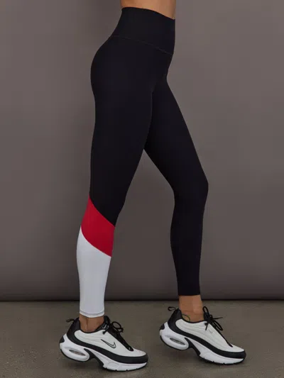 Carbon38 Colorblock Legging In Melt In Black