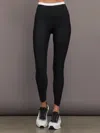 Carbon38 Contrast Waistband Legging In Melt In Black,white
