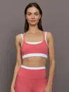 Carbon38 Double Layered Contrast Bra In Melt In Pink