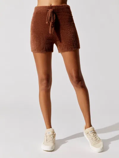 Carbon38 Eyelash Lounge Short In Cappuccino