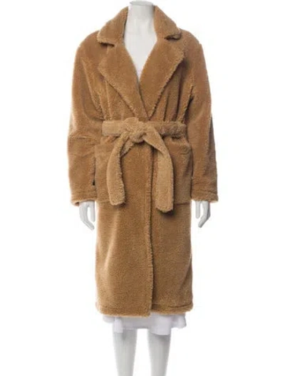 Pre-owned Carbon38 Faux Fur Coat In Neutrals