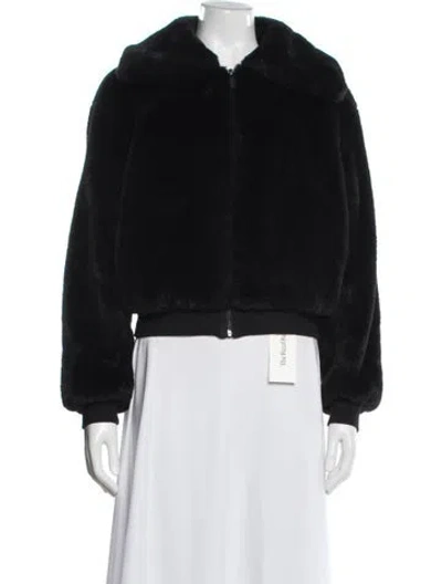 Pre-owned Carbon38 Faux Fur Faux Fur Jacket In Black