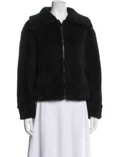 Pre-owned Carbon38 Faux Fur Jacket In Black