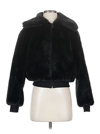 Pre-owned Carbon38 Faux Fur Jacket In Black