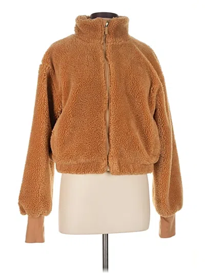 Pre-owned Carbon38 Faux Fur Jacket In Brown