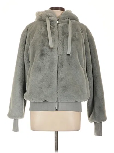 Pre-owned Carbon38 Faux Fur Jacket In Gray