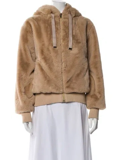 Pre-owned Carbon38 Faux Fur Jacket In Neutral