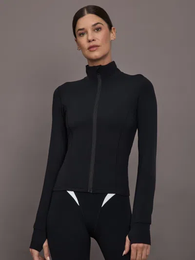 Carbon38 Full Zip Active Jacket In Melt In Black
