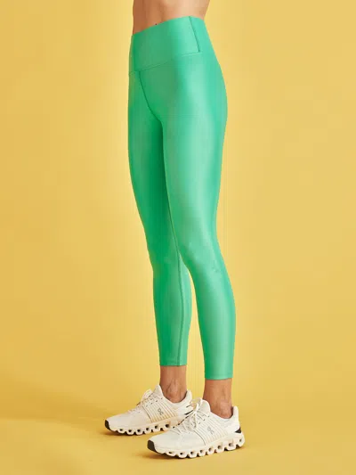 Carbon38 High Rise 7/8 Legging In Takara Shine In Green