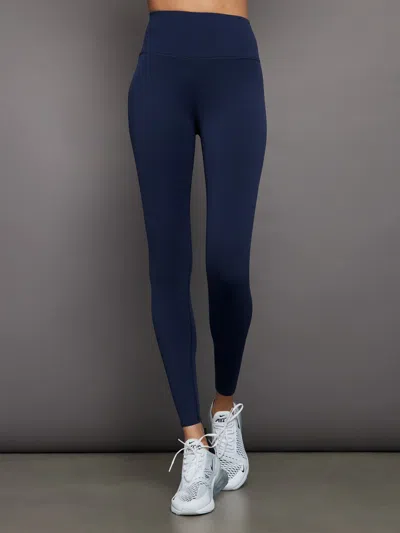 Carbon38 High Rise Full-length Legging In Diamond Compression In Navy Blazer