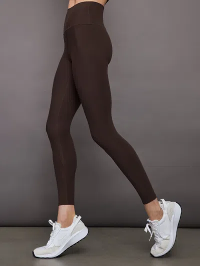 Carbon38 High Rise Full-length Legging In Melt - Dark Oak In Burgundy