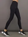 Carbon38 High Rise Legging In Ribbed Melt In Black
