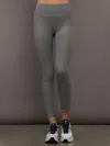 Carbon38 High Rise Legging In Ribbed Melt In Gray