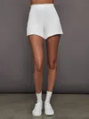 Carbon38 High Rise Scuba Short In White