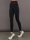 Carbon38 High Rise Sport Pocket Legging In Diamond Compression In Black