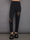 Carbon38 Lightweight Laser Cut Travel Pant In Black