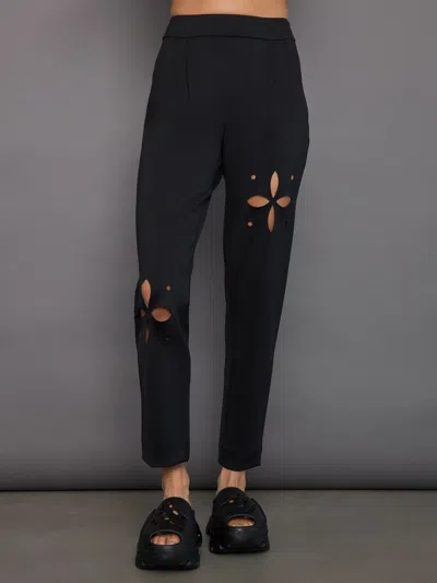 Carbon38 Lightweight Laser Cut Travel Pant In Black