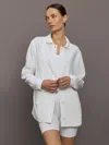 Carbon38 Linen Jacket In White
