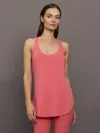 Carbon38 Long Racerback Tank In Pink