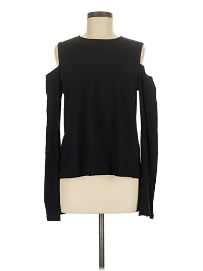 Pre-owned Carbon38 Long Sleeve Top Black Cold Shoulder Neckline Tops