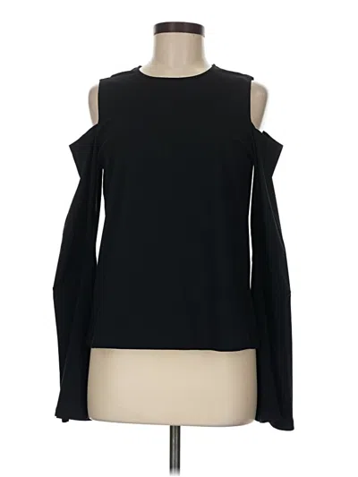 Pre-owned Carbon38 Long Sleeve Top Black Cold Shoulder Neckline Tops