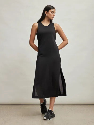 Carbon38 Mesh Midi-length Tunic In Black